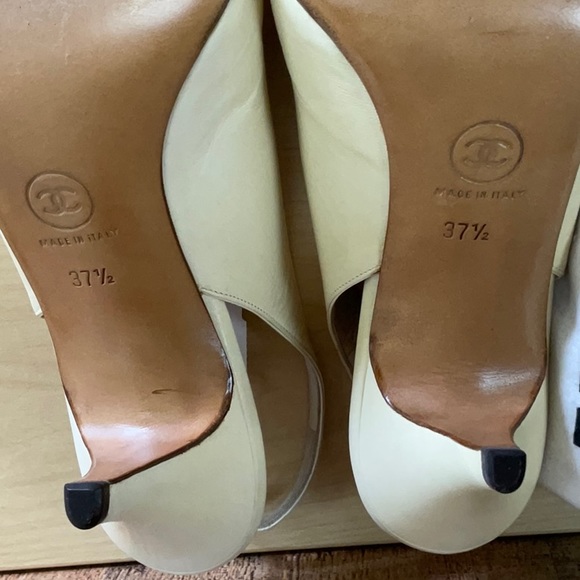 Chanel Sling Back heel, 37.5, Worn once - Picture 4 of 8